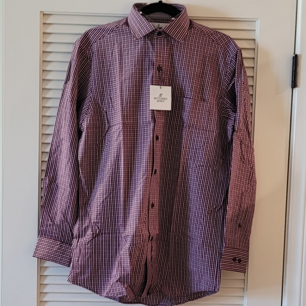 Buttoned Down - (NWT) Men's Classic Fit, Long-Sleeve, Plaid, Cotton, Dres…